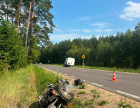 Ełk. Ranny motocyklista i 6-letnie dziecko