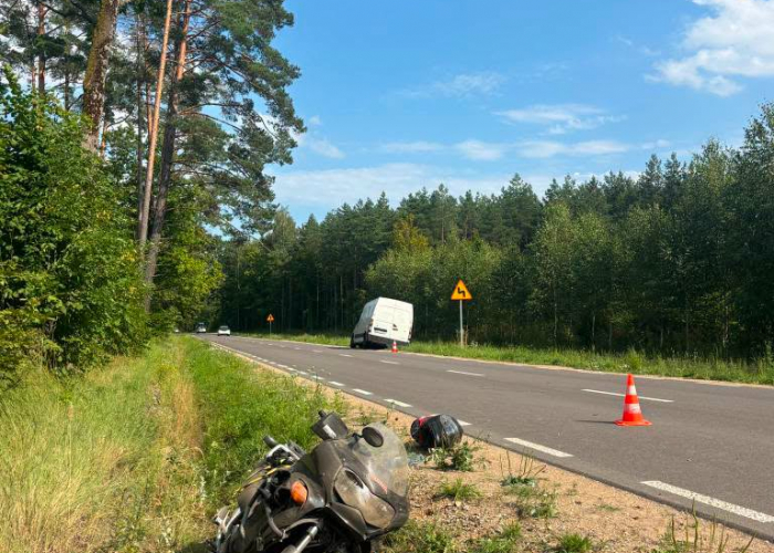 Ełk. Ranny motocyklista i 6-letnie dziecko