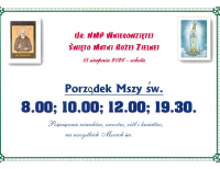 Uroczystość Wniebowzięcia NMP Matki Bożej Zielnej