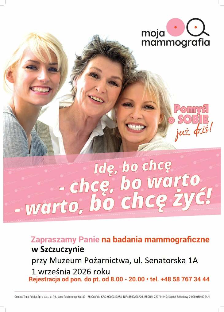 Badania mammograficzne w Szczuczynie 