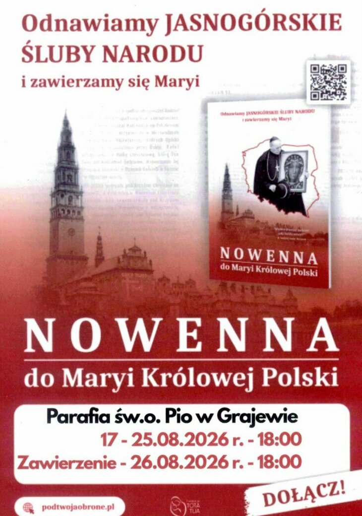 Parafia św. o. Pio - odnawiamy Jasnogórskie Śluby Narodu. Dołącz!