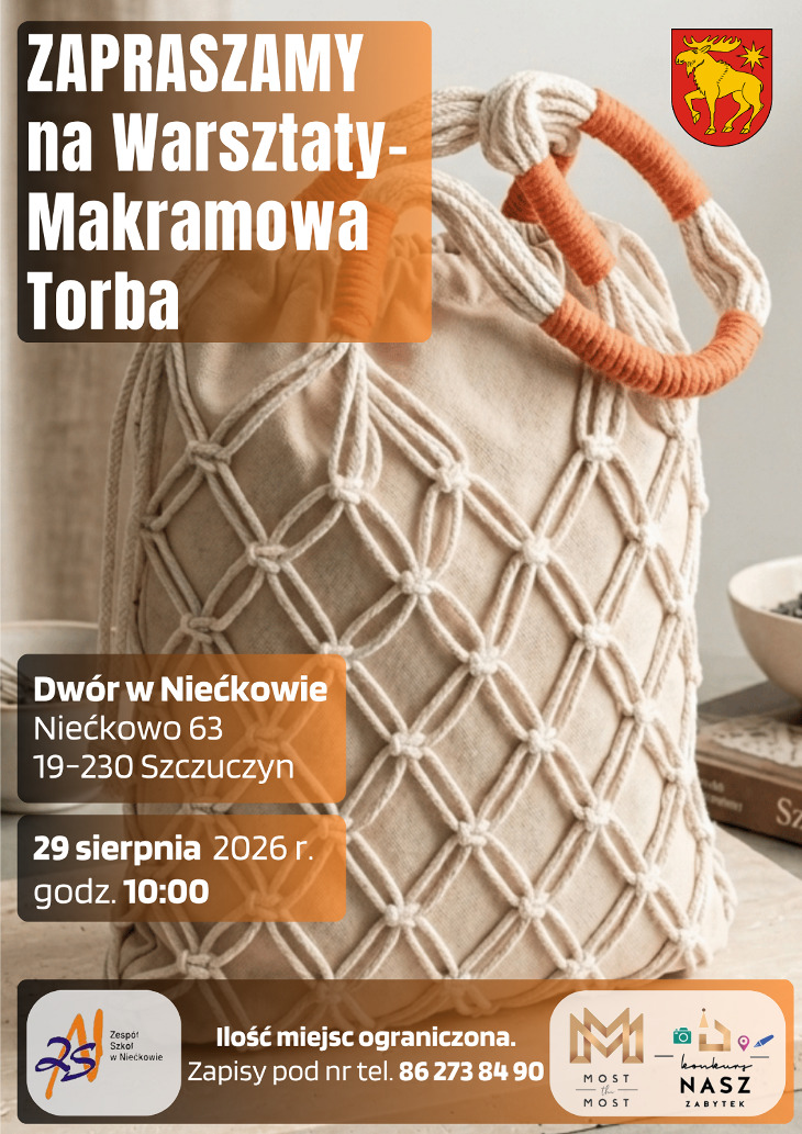 Zaproszenie na Warsztaty - Makramowa Torba