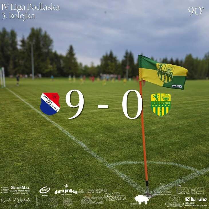  KS Warmia Grajewo - LZS Krynki 9:0
