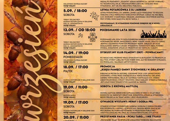 Wrzesień w Grajewskim Centrum Kultury