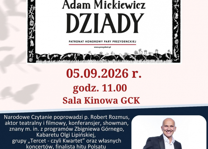Zapraszamy na Narodowe Czytanie