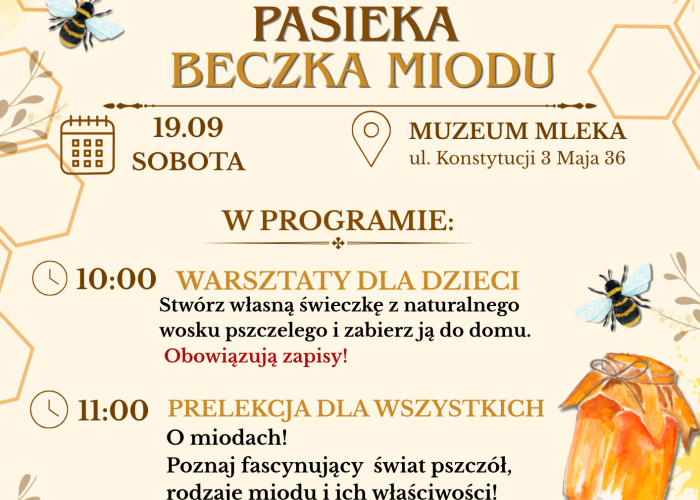 Prelekcja w Muzeum Mleka - O miodach