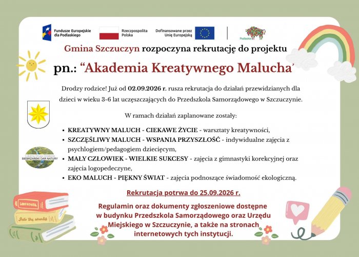 Szczuczyn: Akademia Kreatywnego Malucha