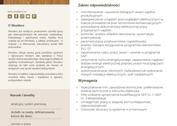 Woodeco. Oferta pracy