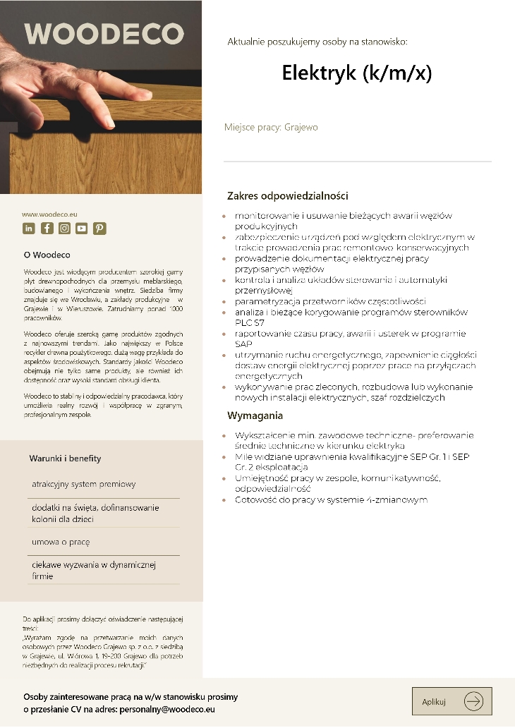 Woodeco. Oferta pracy