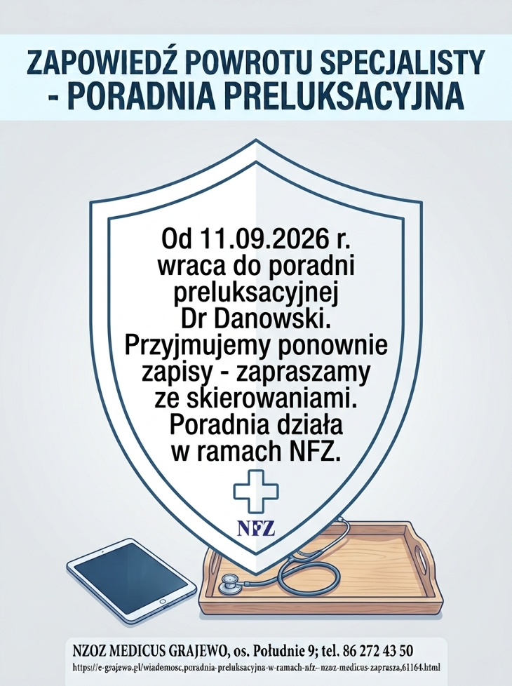 Poradnia preluksacyjna w ramach NFZ - Medicus zaprasza