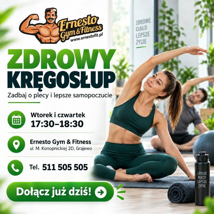 Zadbaj o plecy i lepsze samopoczucie z Ernesto Gym & Fitness
