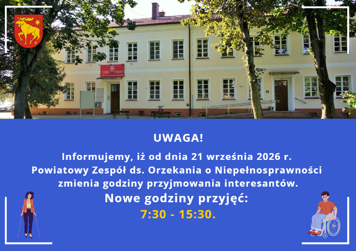 Kominikat Powiatowego Zespołu ds. Orzekania o Niepełnosprawności