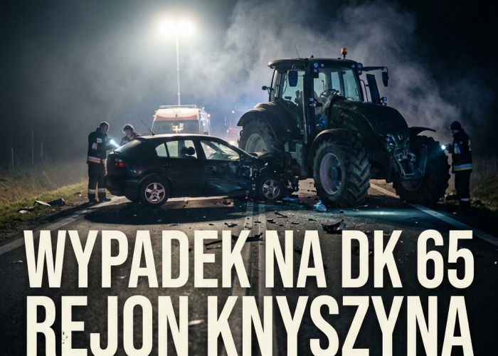 Wypadek na DK 65 koło Knyszyna. Są poszkodowani!