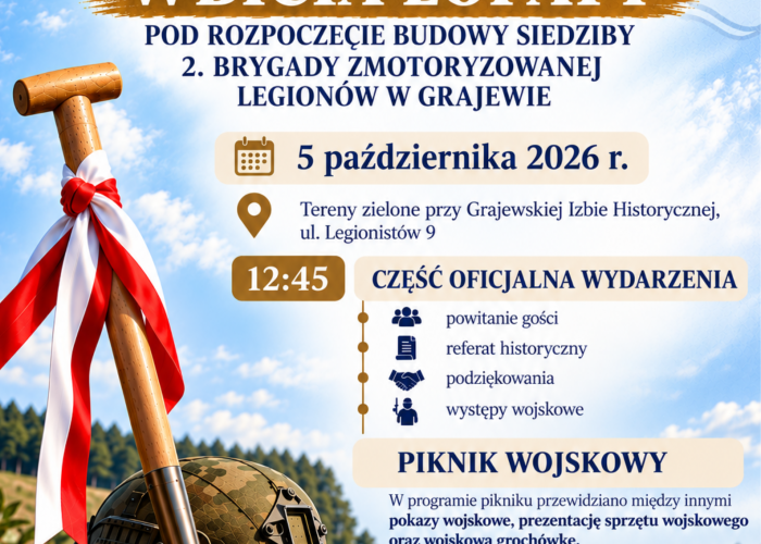 Symboliczne wbicie łopaty pod nową jednostkę i piknik wojskowy
