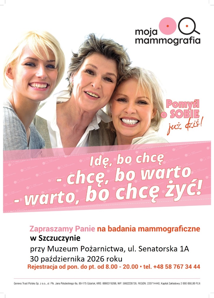 BADANIA MAMMOGRAFICZNE W SZCZUCZYNIE