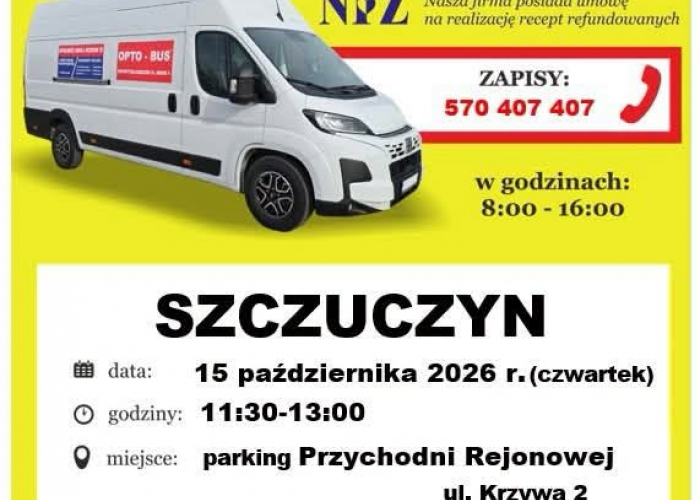Szczuczyn: BEZPŁATNE BADANIE WZROKU / OPTO-BUS