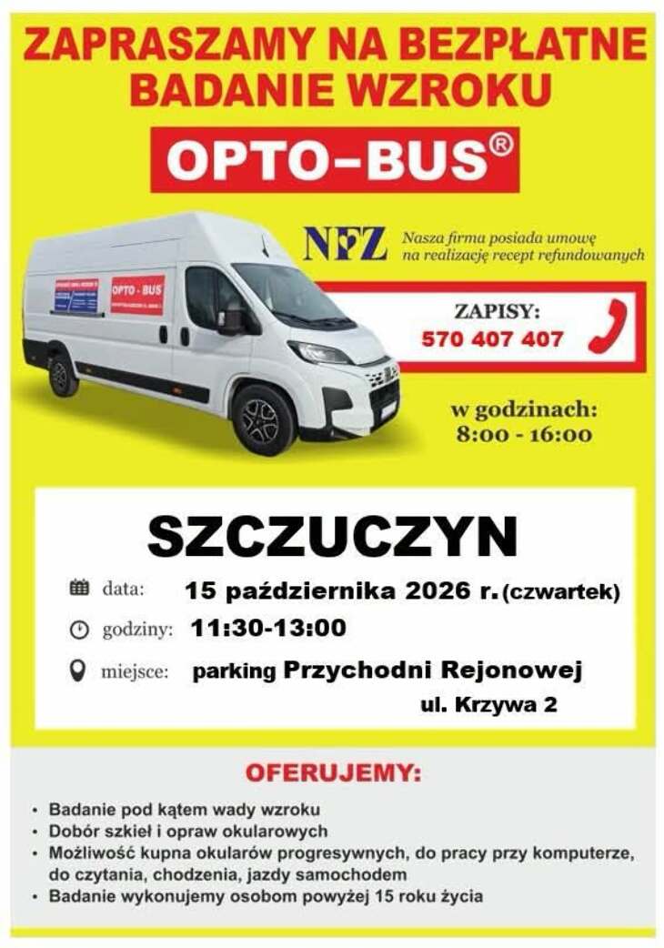 BEZPŁATNE BADANIE WZROKU / OPTO-BUS
