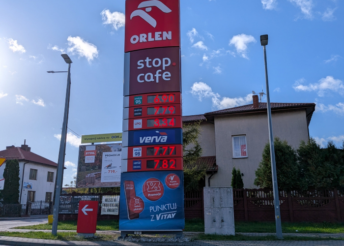 Ceny paliw na stacjach w Grajewie (9.10)