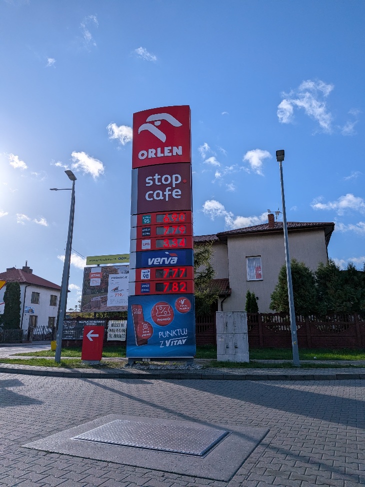 Ceny paliw na stacjach w Grajewie (9.10)