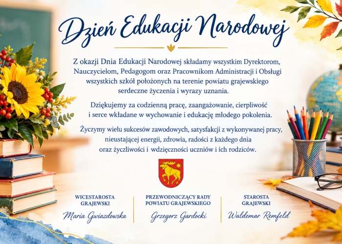 Dzień dobry! Dziś obchodzimy Dzień Edukacji Narodowej