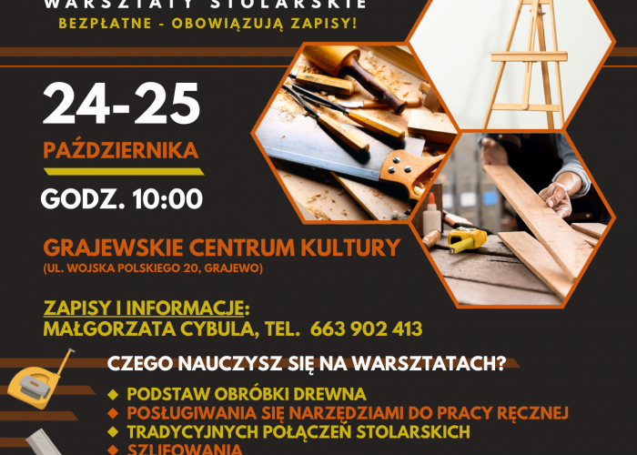 Warsztaty stolarskie w GCK? Już wkrótce!