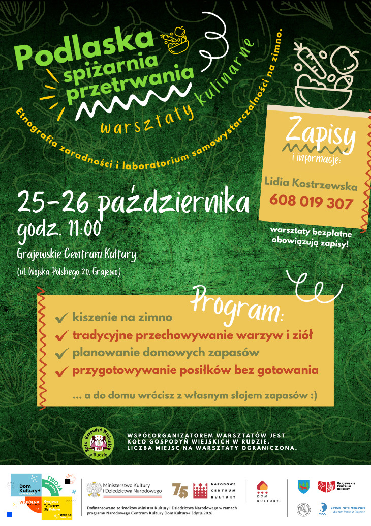 Podlaska spiżarnia przetrwania - warsztaty w GCK