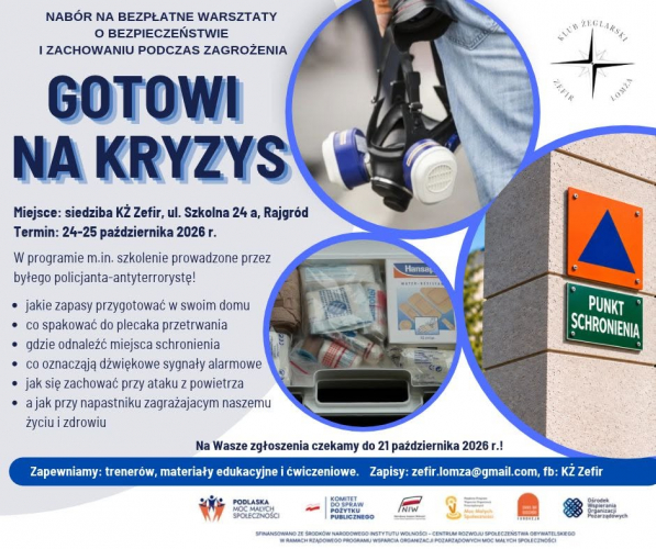 Bezpłatne szkolenie z przetrwania i pierwszej pomocy w Rajgrodzie