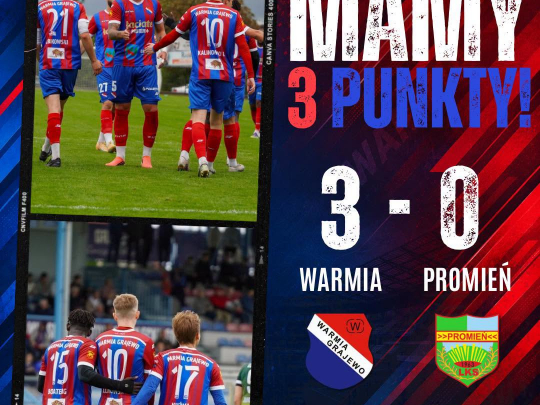 Zwycięstwo Warmii Grajewo przed własną publicznością!