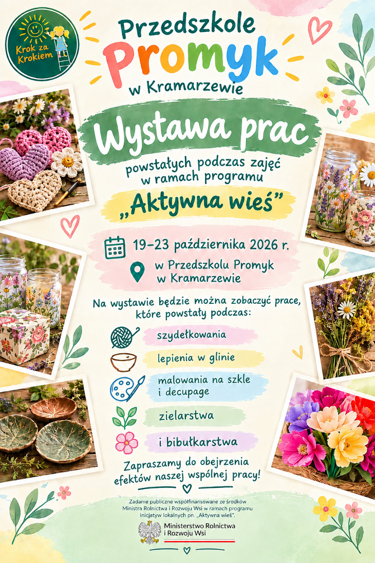 Wystawa prac rękodzielniczych w Przedszkolu w Kramarzewie