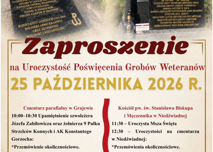 Szczuczyn: Uroczystości Poświęcenia Grobów Weteranów