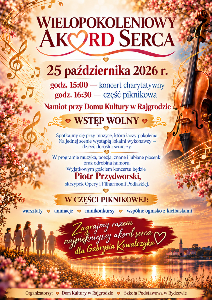 WIELOPOKOLENIOWY AKORD SERCA - zagrajmy razem dla Gabrysia