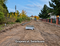Grajewo, ul. Świerkowa w przebudowie