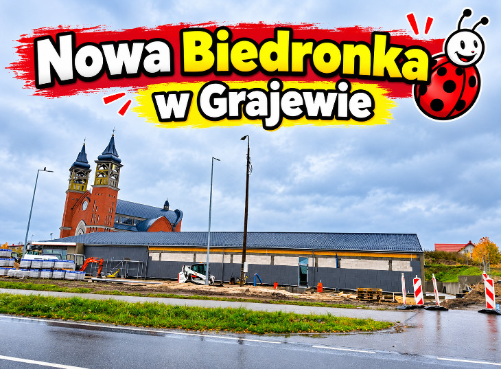 Nowa Biedronka. Trwają prace budowlane w sąsiedztwie kościoła i Dino
