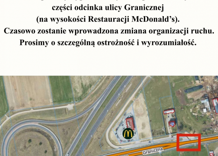 Szczuczyn: INFORMACJA o czasowej zmianie organizacji ruchu na ul. Granicznej 