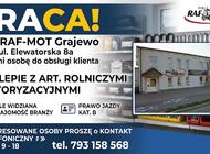 Raf-Mot Grajewo zatrudni osobę do obsługi Klienta