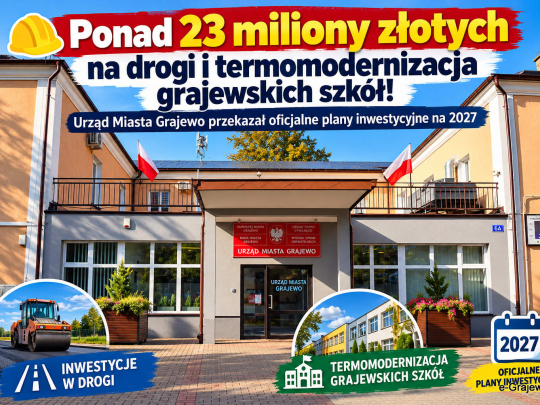 Grajewo. Milionowe inwestycje drogowe i termomodernizacja szkół