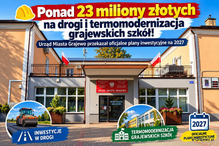 Grajewo. Milionowe inwestycje drogowe i termomodernizacja szkół