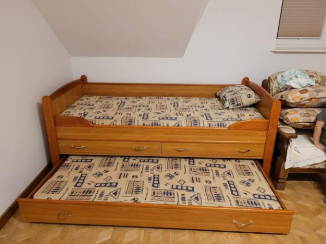 Grajewo ogłoszenia: Sprzedam łóżko drewniane dziecięce /młodzieżowe. Wymiar...