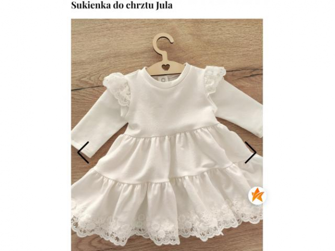 Grajewo ogłoszenia: Sprzedam zestaw: ubranie do chrztu dla dziewczynki rozmiar 62...