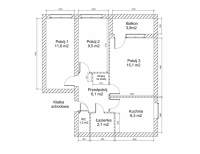 Grajewo ogłoszenia: Sprzedam mieszkanie trzypokojowe, 53,50m2 pow. użytkowej, 3....