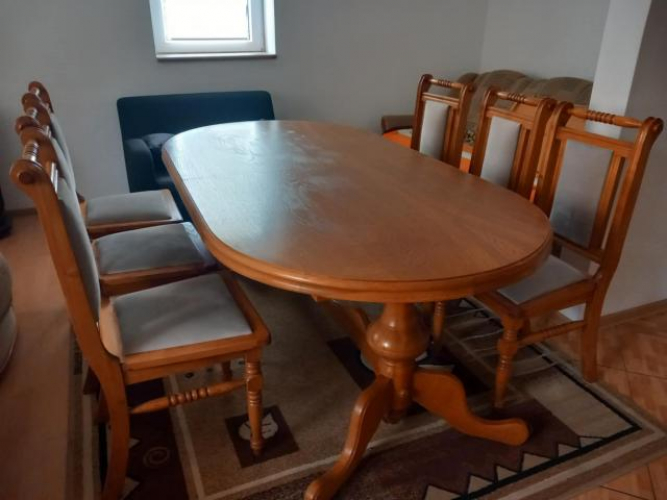 Grajewo ogłoszenia: Sprzedam stół + 8 krzeseł dębowych( nie wszystkie na zdjęciu)...