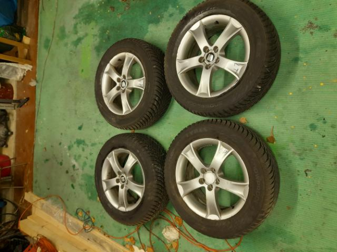 Grajewo ogłoszenia: Sprzedam koła zimowe. Używane felgi aluminiowe 5x100, ET45, 57,1...