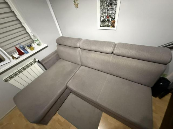 Grajewo ogłoszenia: Sprzedam narożnik z funkcją spania. Posiada pojemnik na posciel i...