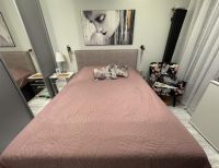 Grajewo ogłoszenia: Używane łóżko do sypialni w kolorze różowym. Posiada...