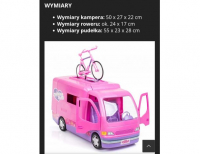 Grajewo ogłoszenia: Duży kamper dla lalek barbie z akcesoriami i rower z lalką....