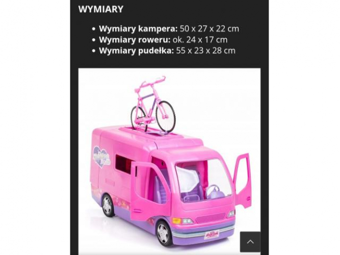 Grajewo ogłoszenia: Duży kamper dla lalek barbie z akcesoriami i rower z lalką....