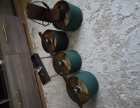 Grajewo ogłoszenia: Sprzedam ładny żyrandoli  i lampkę ( kinkiet), abażury zieleń...