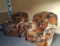 Grajewo ogłoszenia: Zestaw dwóch wygodnych foteli w ciekawym wzorze. Mebel jest...