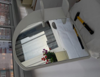 Grajewo ogłoszenia: Sprzedam  lustro wiszące , białe do łazienki wysokość 64 cm,...