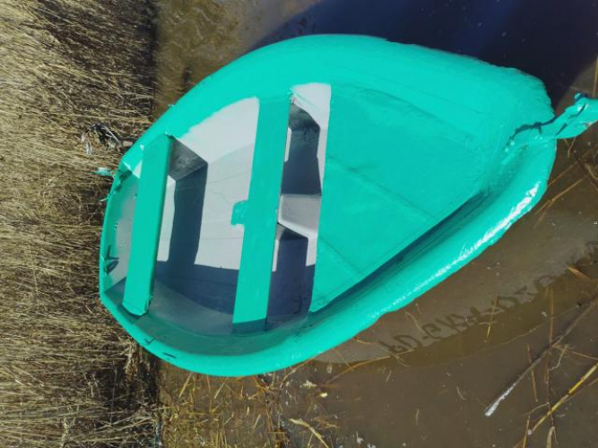 Grajewo ogłoszenia: Na sprzedaż dwu płaszczowa łódka o wymiarach 280 x 130 cm